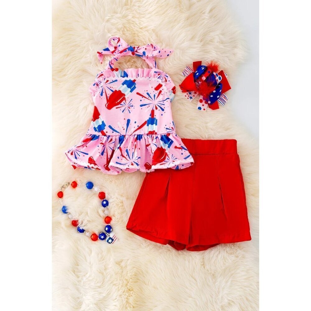 NWT popsicle print in pink and red